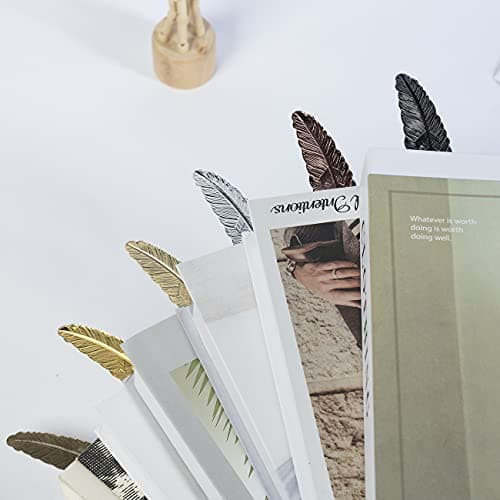 Meeall Vintage Feather Metal Bookmarks (Set of 6) thumbnail 2