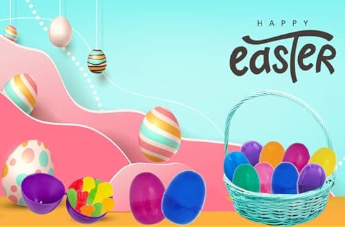 The Dreidel Company Fillable Easter Eggs 2.3-Inch (50 Pack) thumbnail 2