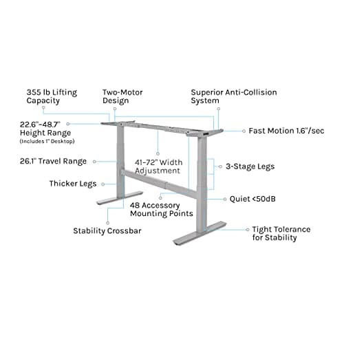 Uplift V2-Commercial Standing Desk (4-Leg) thumbnail 3