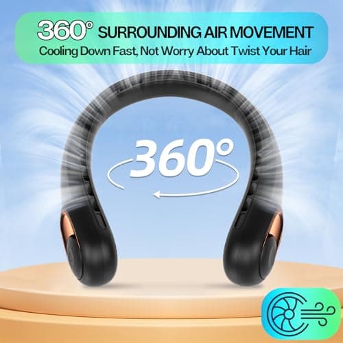 Portable Neck Fan 360 Degree Bladeless (4000mAh) thumbnail 5