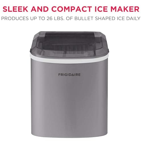 FRIGIDAIRE EFIC189-Silver Compact Ice Maker, 26 lb per Day, Silver thumbnail 2