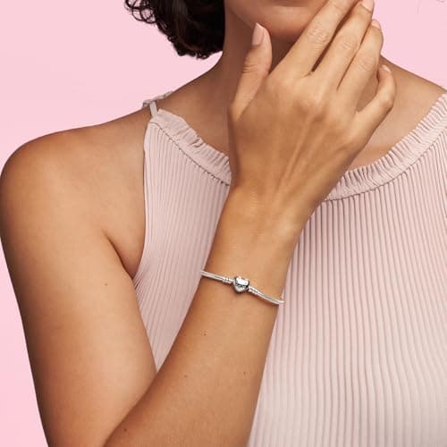 Pandora Moments Heart Clasp Snake Chain Bracelet thumbnail 3