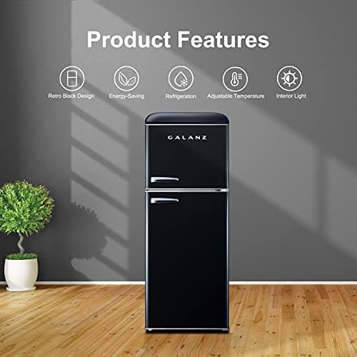 Galanz GLR46TBKER Retro Mini Fridge 4.6 Cu Ft with Freezer thumbnail 3