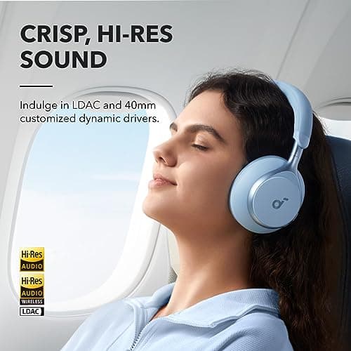 Soundcore Anker Space One ANC Over-Ear Headphones, 2X Voice Reduction thumbnail 2