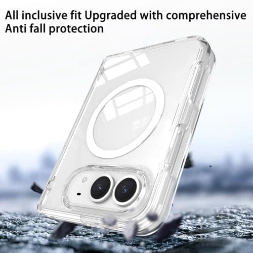 KUGEW for iPhone Duo Case Clear with Hinge Protection and Screen Protector thumbnail 4