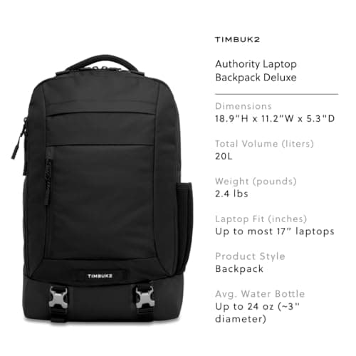 Timbuk2 Authority Laptop Backpack Deluxe, Eco Black thumbnail 2