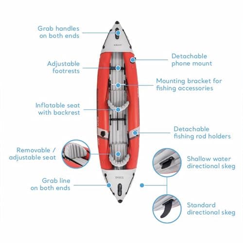 Intex Excursion Pro Inflatable Fishing Kayak thumbnail 4