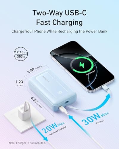 Anker Zolo Power Bank,20,000mAh 30W Portable Charger with Built thumbnail 5