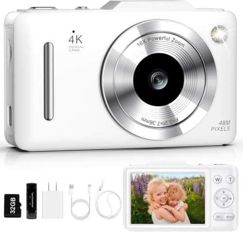 Digital Camera 4K Autofocus Vlogging Camera for Photography with 16X Zoom Anti Shake