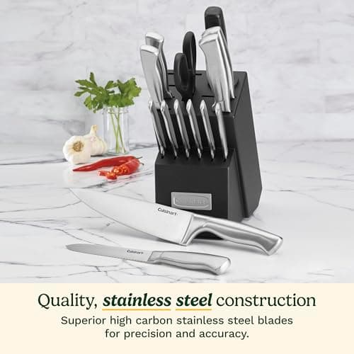 Cuisinart C77SS-15PK 15-Piece Stainless Steel Hollow Handle Knife Block Set thumbnail 2