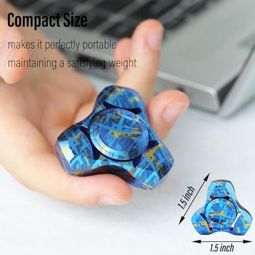 FREELOVE Metal Fidget Spinner - Titanium Alloy Blue Space thumbnail 2