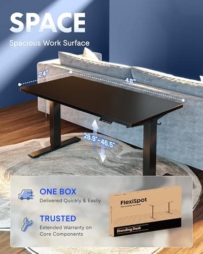 FLEXISPOT EN1 Electric Standing Desk, 48x24 Inches thumbnail 5
