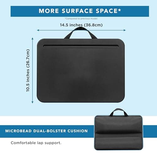 LAPGEAR Compact Lap Desk – Black, Fits 14" Laptops thumbnail 5