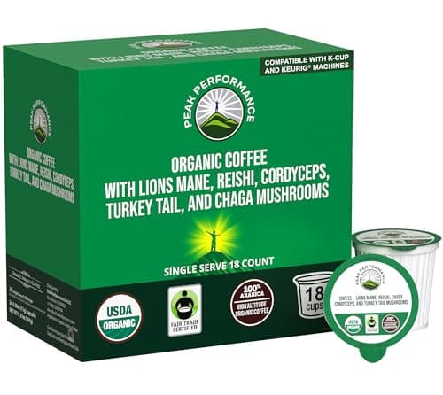 Peak Performance Organic Mushroom Coffee (Medium Roast Ground) - image 1