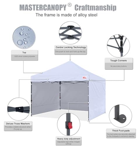 MASTERCANOPY Heavy Duty Pop-Up Canopy 10x10 thumbnail 5