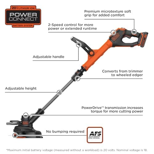BLACK+DECKER 20V MAX String Trimmer/Edger (LSTE525) thumbnail 2
