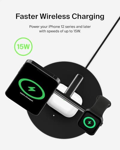 Belkin MagSafe 3-in-1 Wireless Charging Stand, 2nd Gen thumbnail 3
