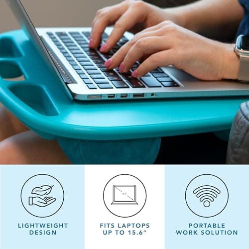 LAPGEAR MyDesk Lap Desk – Turquoise, Fits 15.6” Laptops thumbnail 2