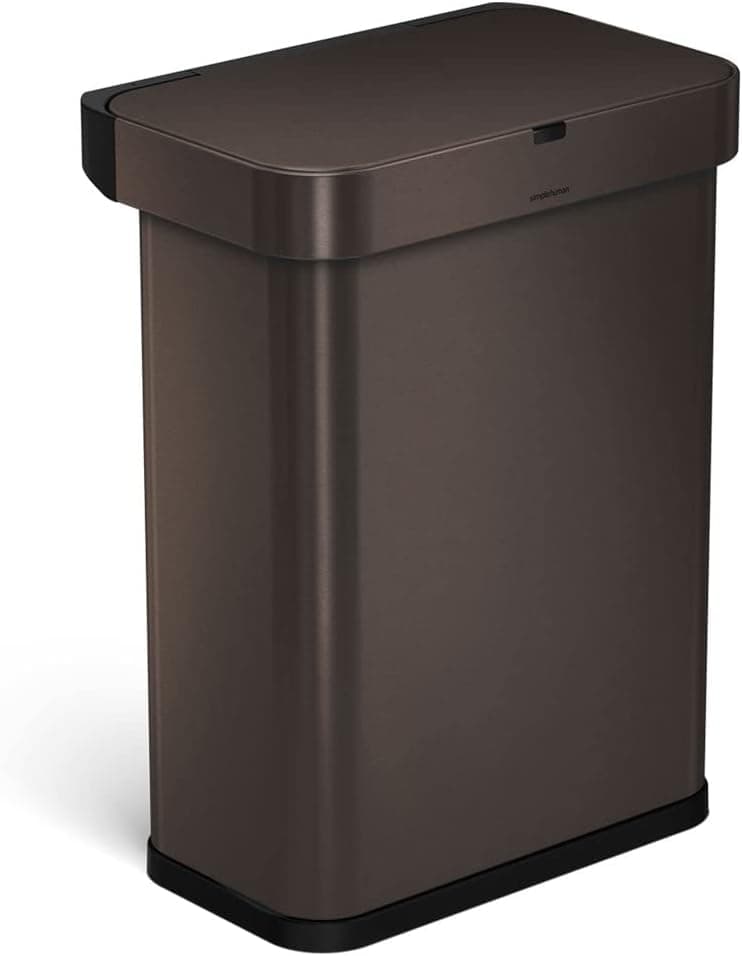simplehuman 58L Rectangular Voice and Motion Sensor Trash Can thumbnail 5
