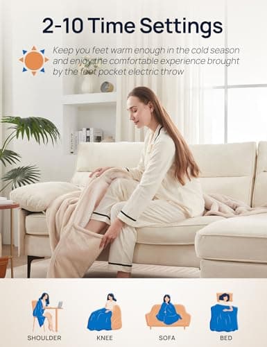 Westinghouse Heated Throw Blanket with Foot Pocket thumbnail 3