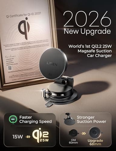 LISEN Qi2 MagSafe Car Mount Charger (25W) thumbnail 2
