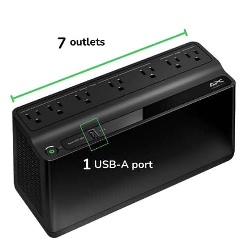 APC UPS 600VA/330W Battery Backup BE600M1 thumbnail 2