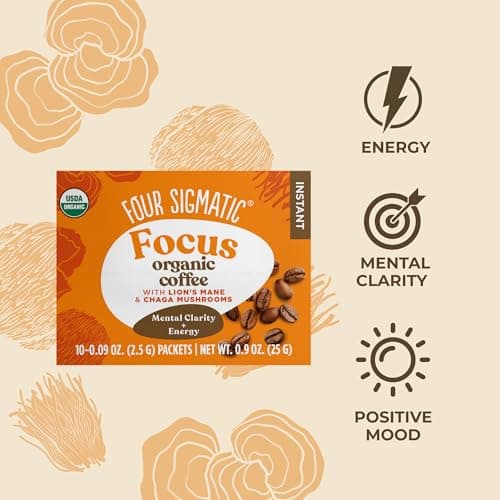 Four Sigmatic Instant Mushroom Coffee with Lion's Mane (10 Packets) thumbnail 3