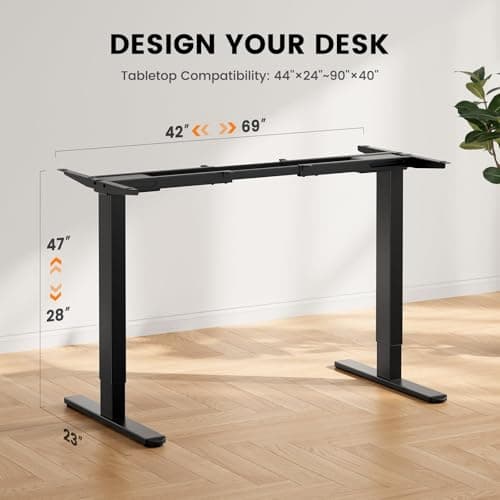 ErGear Dual Motor Electric Standing Desk with Drawers, 48x24 Inch thumbnail 3