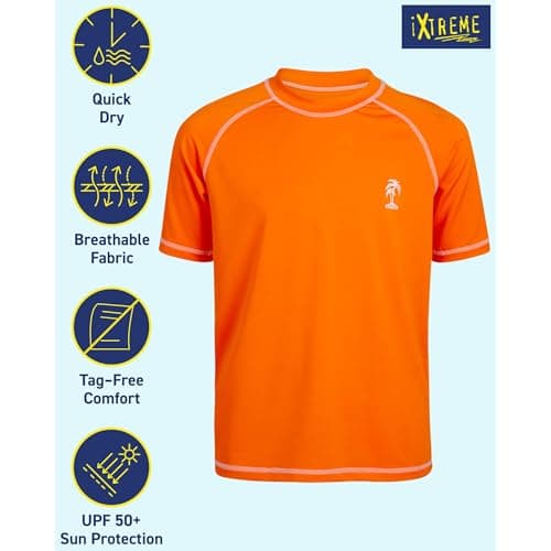 IXTREME Toddler Boys UPF 50+ Short Sleeve Rash Guard Set thumbnail 4