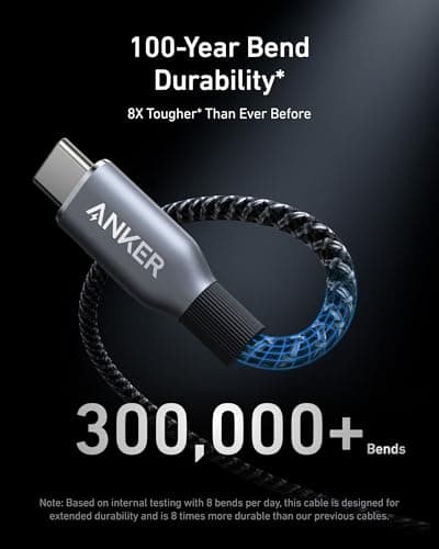 Anker 765 USB-C to USB-C Cable (140W, 6 ft) thumbnail 3