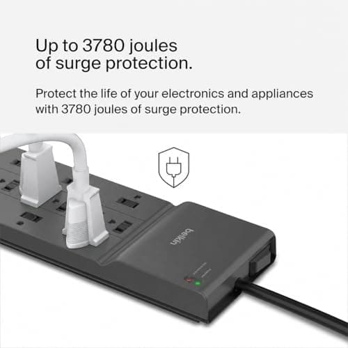 Belkin 12-Outlet Surge Protector Power Strip (8ft, 3940 Joule) thumbnail 3