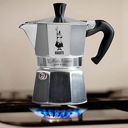 Bialetti Moka Express Iconic Italian Stovetop Espresso Maker (Natural Silver thumbnail 3