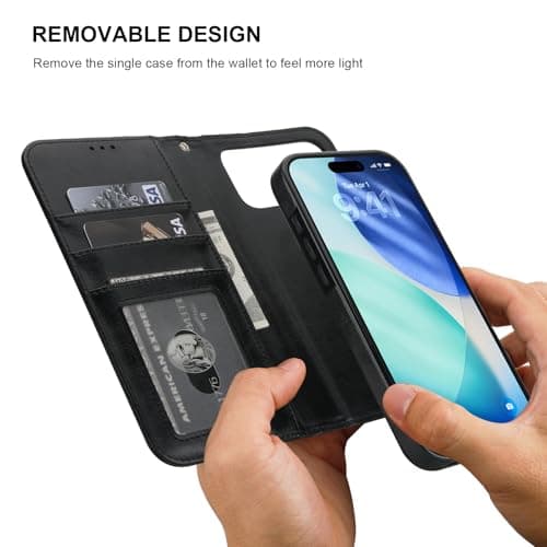 Bocasal MagSafe Wallet Case for iPhone 18 Pro Max / 17 Pro Max Black thumbnail 3