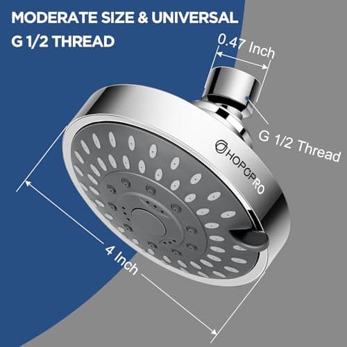 HOPOPRO 5-Mode High Pressure Fixed Shower Head thumbnail 3