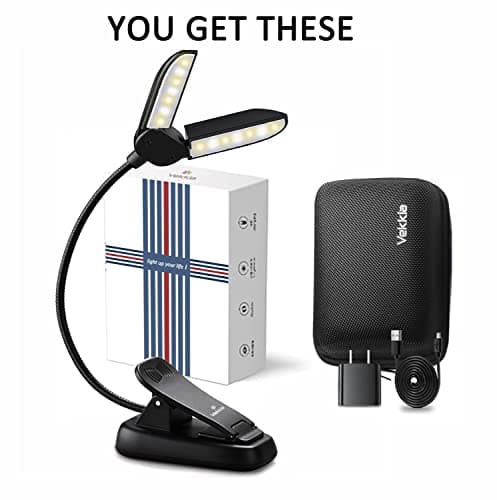 Vekkia 14 LED Book Light with Charger & Travel Case thumbnail 2