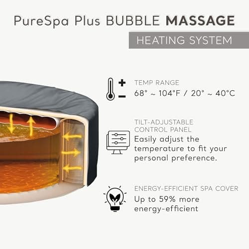 Intex PureSpa Plus 85in 6-Person Outdoor Portable Inflatable Hot Tub thumbnail 5