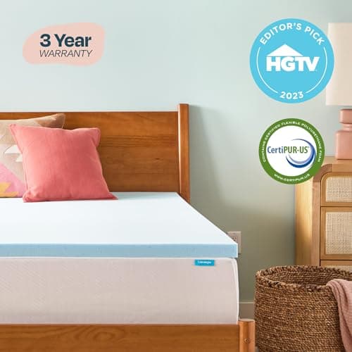 Linenspa 2-Inch Memory Foam Twin XL Mattress Topper thumbnail 5