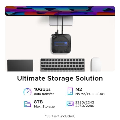 UGREEN Mac mini Dock and Stand with NVMe SSD Enclosure for M6/M5 Pro/M4 thumbnail 4