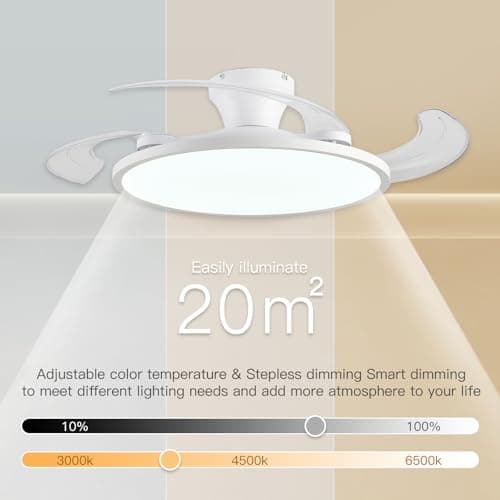 AHAWILL 42" Retractable Blade Fandelier thumbnail 5