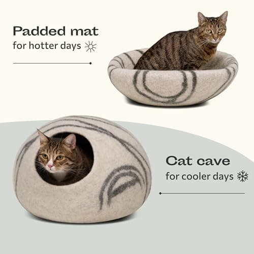 MEOWFIA Premium Felt Cat Cave Bed thumbnail 4