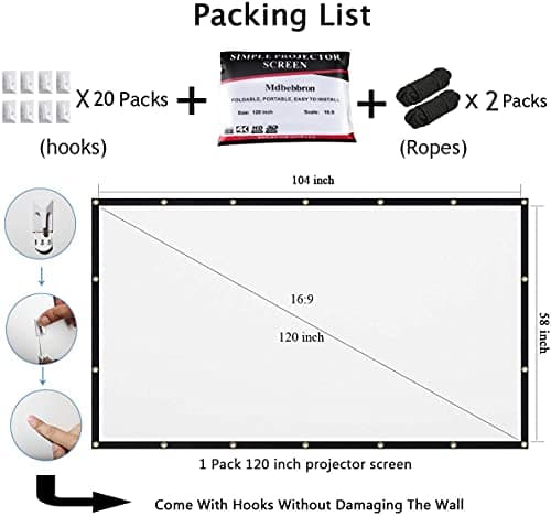 Mdbebbron 120-inch Projector Screen thumbnail 4