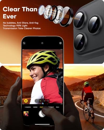 TOCOL 2 Pack Camera Lens Protector for iPhone 18 Pro Max / 18 Pro thumbnail 5