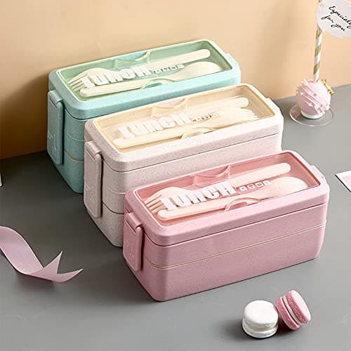 Iteryn Stackable Bento Box 3-in-1 Wheat Straw thumbnail 4