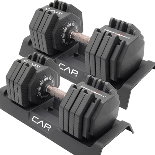 CAP ADJUSTABELL Adjustable Dumbbell Set, Premium Quick Select Adjustable Weights for Home Gym Strength Training