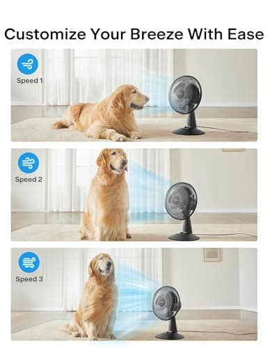 PELONIS 12-Inch Oscillating Table Fan thumbnail 4