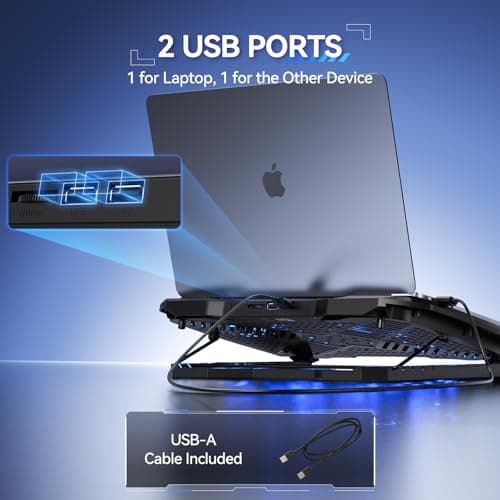 TECKNET Laptop Cooling Pad with Phone Stand thumbnail 4