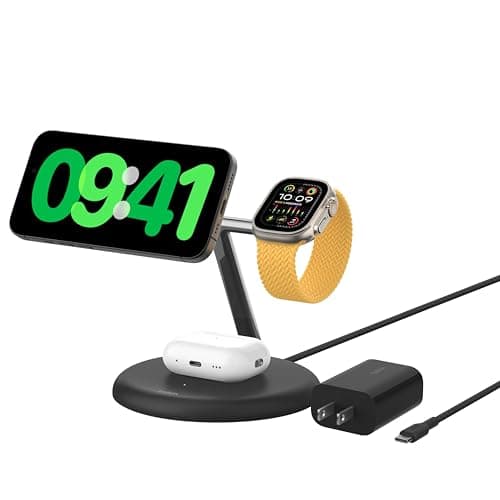 Belkin MagSafe-Compatible 3-in-1 Wireless Charger Stand with Qi2 - image 1