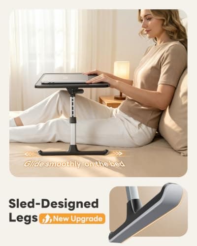 SAIJI Height & Angle Adjustable Lap Desk Laptop Stand for Bed thumbnail 3