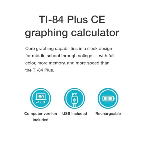 Texas Instruments TI-84 Plus CE Graphing Calculator thumbnail 2