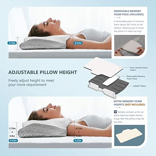 ZAMAT Adjustable Cervical Memory Foam Pillow thumbnail 4